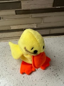 Quackers PVC pellets The Duck Ty Beanie Baby Original 1994 ERRORS! RETIRED RARE! - Picture 1 of 3