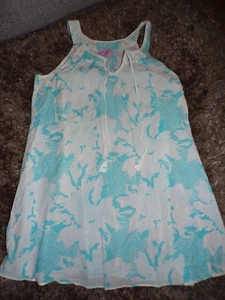 Lilly Pulitzer Tunika blau weiß geblümt Größe M - Bild 1 von 8