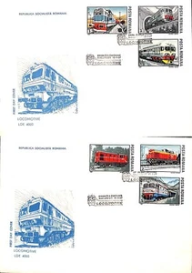 BB002 Romania - 2 x FDC 1987 Locomotives - Picture 1 of 3