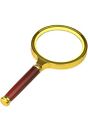 Double Glass 3X High Power Antique Handheld Magnifier (3X, 80MM, Gold + Red)