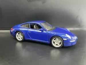 1/18 Maisto Porsche 911 (997) Carrera S Coupe blau Diecast as is - Bild 1 von 23