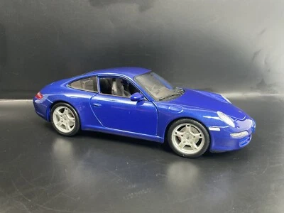 1/18 Maisto Porsche 911 (997) Carrera S Coupe Blue Diecast As Is  - Image 1 of 4