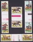 Australia Scott 691-694 VF MNH 1978 Race Horses Set in Gutter Pairs