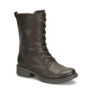 b.o.c Womens 8 M Brown Faux Leather Lace Up Mid Calf Combat Boots NIB ZZ6 - Picture 1 of 6