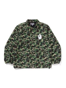A Bathing Ape Men's Coach Jacket 2025 SS ABC CAMO APE HEAD Green Japanese L size - Picture 1 of 5