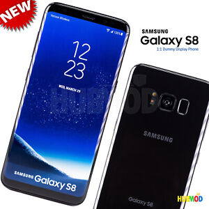1:1 SAMSUNG GALAXY S8 Realistic Fake Cell Phone Non-Working Dummy Prop Black NEW