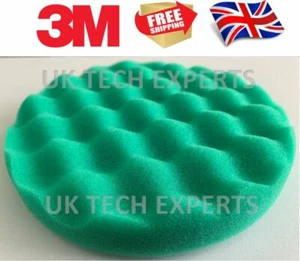 1 x Pad - 3M Finesse-it Waffle 3M Pad Lucidante Composto L2 Verde Rotondo 135mm - Foto 1 di 5