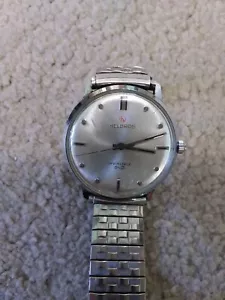 Vintage 1960s Helbros Invincible Manual Wind 7j Mens Watch Germany Made Working - Picture 1 of 2