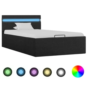 Bett mit Bettkasten | Doppelbett | Einzelbett | Polsterbett | Hydraulisch | LED - Bild 1 von 14