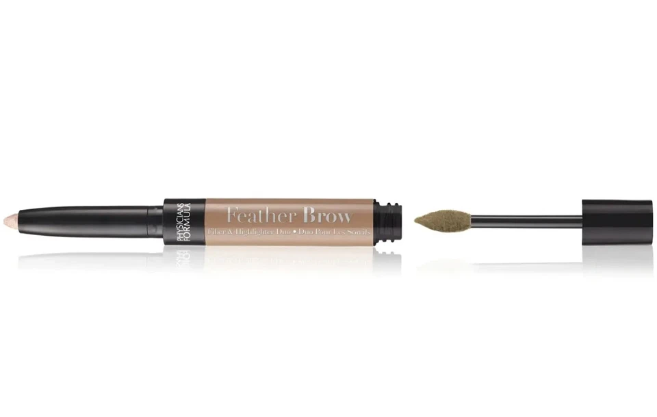 FEATHER BROW PRECISE FIBRE FILLER & HIGHLIGHTER DUO LIGHT BROWN - Image 1 of 1