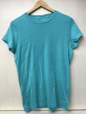 Vineyard Vines T-Shirt Womens Short Sleeve Crew Light Blue Whale Logo Size Large