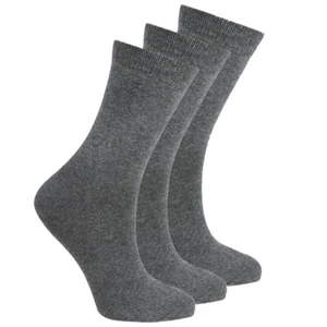 Boys Girls Grey Plain Ankle Casual Lycra School Socks 12 Pairs Cotton Rich - Picture 1 of 1