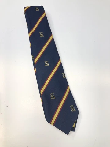 VINTAGE WAGC 1970 MADRID GOLF TIE BLUE  GOLD / RED STRIPE NARROW Cover