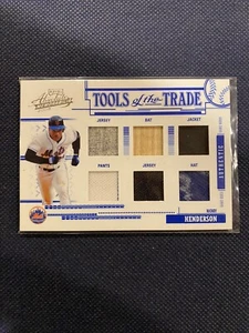 RICKEY HENDERSON 2005 Playoff ABSOLUTE TOOLS TRADE GAME USED Relic /25 Jersey - Picture 1 of 2