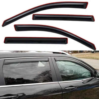 For 2014-2024 Jeep Cherokee In-Channel Sleek Rain Guard Window Visor Vent Shade Foto 1 de 4