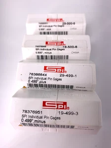 SPI Individual Pin Gages 0.500 + & -, 0.499 + & - ((3) ungeöffnet, (1) geöffnet neu) - Bild 1 von 8