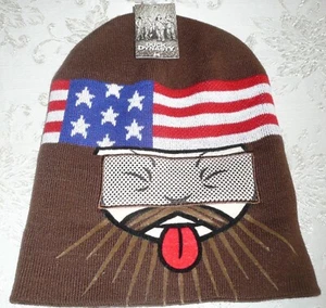 **NWT** DUCK DYNASTY Flip-Down Beanie w/Hidden See-Through Mesh Mask Brown - Picture 1 of 2