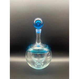 Decantador Gump's 1964 de Joel Philip Myers para Blenko Glass Co firmado MCM - Imagen 1 de 12