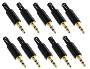 10x conector de clavija 3,5 mm ESTÉREO dorado - ESTÉREO - para soldar - Imagen 1 de 1