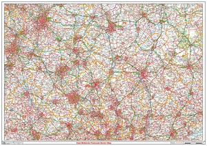 East Midlands Postcode Map, Map of East Midlands with Postcode Sectors - Picture 1 of 6