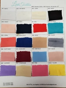 Stretch Imitation Silk Chiffon Spandex -2 Way Slight Stretch- 58/60" - Sold BTY - Picture 1 of 23
