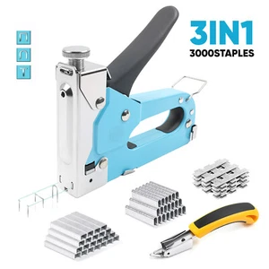 Staple Gun Heavy Duty Tacker Stapler Upholstery Nail Gun 3000x Staples Hand Tool - Picture 1 of 12