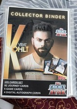 VIRAT KOHLI CRICKET JOURNEY FULL SET 101 cards IN BINDER DIGI AUTOGRAPH CARDS