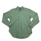Ralph Lauren Shirt Mens L Large Green Classic Fit Checkered Button Down Collar