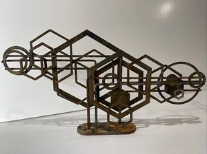 ABSTRACT METAL SCULPTURE MODERNISM EXPRESSIONISM BRUTALISM FRANK COTA LISTED - Picture 1 of 11