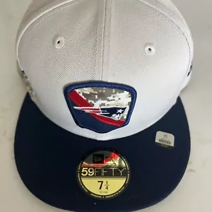 New England Patriots New Era 59Fifty Salute To Service 7 1/4 Fitted Cap Hat $46 - Picture 1 of 6