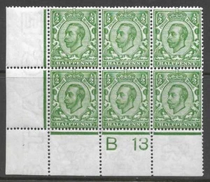 Sg 344 N5(1) ½d Green Downey Head control B13 perf 2A UNMOUNTED MINT - Picture 1 of 1