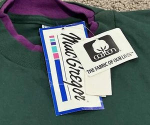 Camisa Mac Gregor Vintage Verde/Púrpura Manga Corta Adulto Talla Mediana ¡Etiquetas Org! - Imagen 1 de 11
