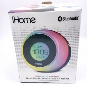 iHome iBT290 Bluetooth Cambio de Color Doble Alarma Reloj FM Radio Altavoz - Imagen 1 de 12