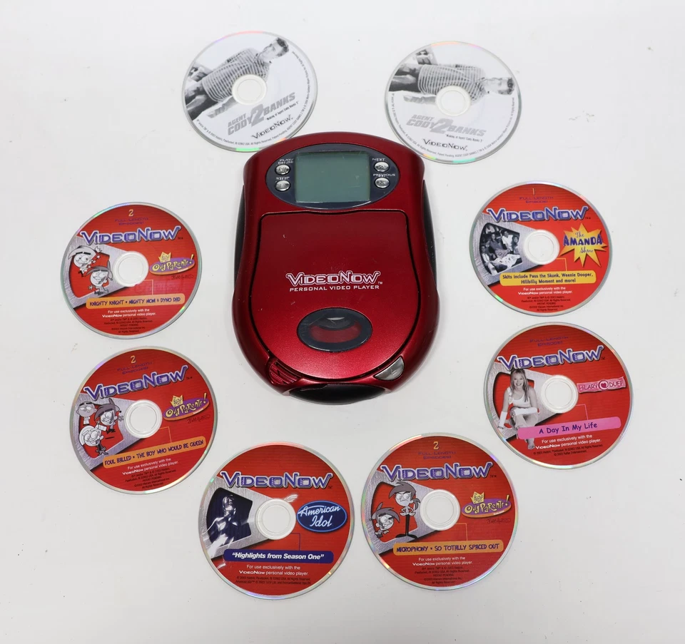 Reproductor de video Hasbro Vintage Video Now Color FX con 8 videos rojo (probado) A107 Foto 1 de 3