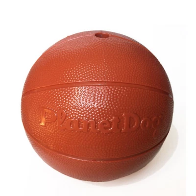Planet Dog Orbee-Tuff Sport Basketball Treat Dispenser Interactive Dog Toy Brown - image 1 of 3