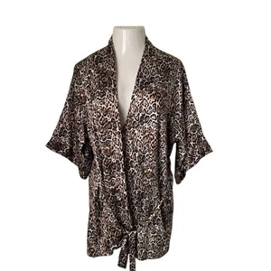 Victoria Secret Leopard Print Robe With Belt Small Medium - Picture 1 of 6