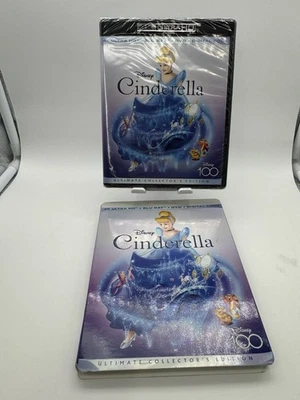 Disney’s Cinderella (4K UHD, Blu-ray, DVD, Digital) W/Slipcover, New/Sealed - Image 1 of 2