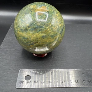 Bola de cristal de cuarzo esfera geoda jaspe océano verde natural 716 g - Imagen 1 de 8