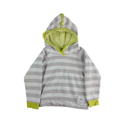 Sudadera Baby Purl Cordero 3/4T Gris 100% Algodón Pullover Sudadera con Capucha Rayas Dinosaurio Foto 1 de 4