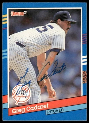 1991 Donruss #236 Greg Cadaret -Hand Signed Autograph - Image 1 of 2