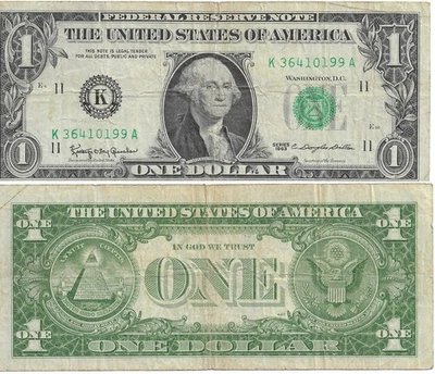 1963 $1 11 K Federal Reserve Note K36410199A - Image 1 of 2