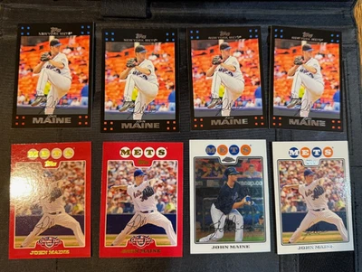 ¡Lote de 12 tarjetas John Maine! Prospect, Chrome, Commons! Mets y Orioles de Nueva York Foto 1 de 4