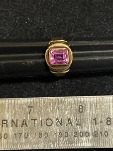 Vintage 10k Gold Light Pink Sapphire Ring - Size 7.75 - Picture 1 of 5