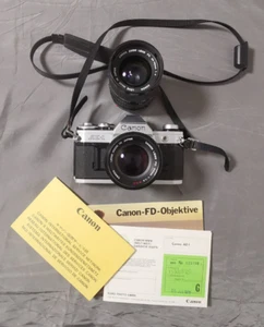 Canon AE 1 Kamera mit Objektiv&Gebrauchsanweisung ohne OVP Vintage Made in Japan - Picture 1 of 22