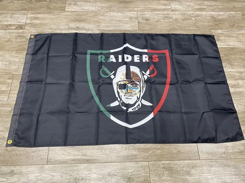 Las Vegas Raiders Mexico Flag - 3x5 ft - Flag Bandera Oakland Los Angeles LA Cover