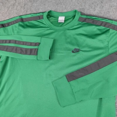Vintage Nike Shirt Mens XL Green Soccer Jersey GK Spellout Swoosh Silver Tag Y2K - Image 1 of 4