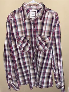 BKE Buckle Hemd Herren Größe XL kariert sportliche Passform Knopfleiste lange Krempelärmel - Bild 1 von 9