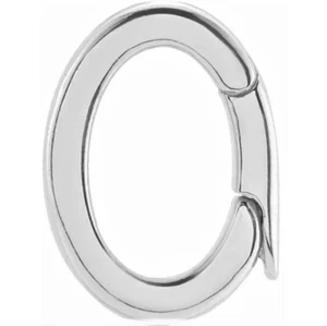 9mm x 6mm OD 18k White Gold Charm Pearl Bail Enhancer Pendant Clasp Clip On 15ga - Picture 1 of 3