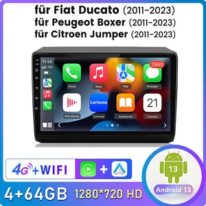 4+64G Android 13 Für Fiat DUCATO PEUGEOT BOXER JUMPER Autoradio GPS Navi CarPlay - Bild 1 von 14