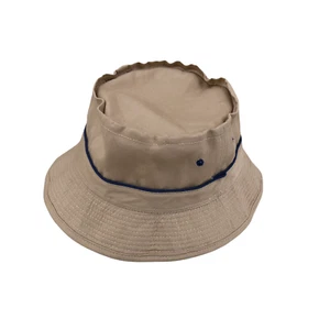 Unisex Kids Bucket Hat Size 54-S Khaki Denim Canvas Wide Brim Outdoor Cotton - Picture 1 of 10